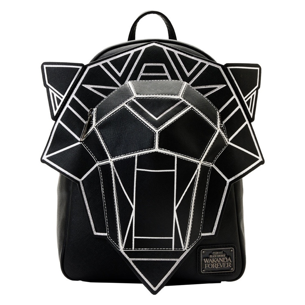 NWT LOUNGEFLY DISNEY MARVEL Black Panther Geometric‎ Wakanda Logo Mini Backpack